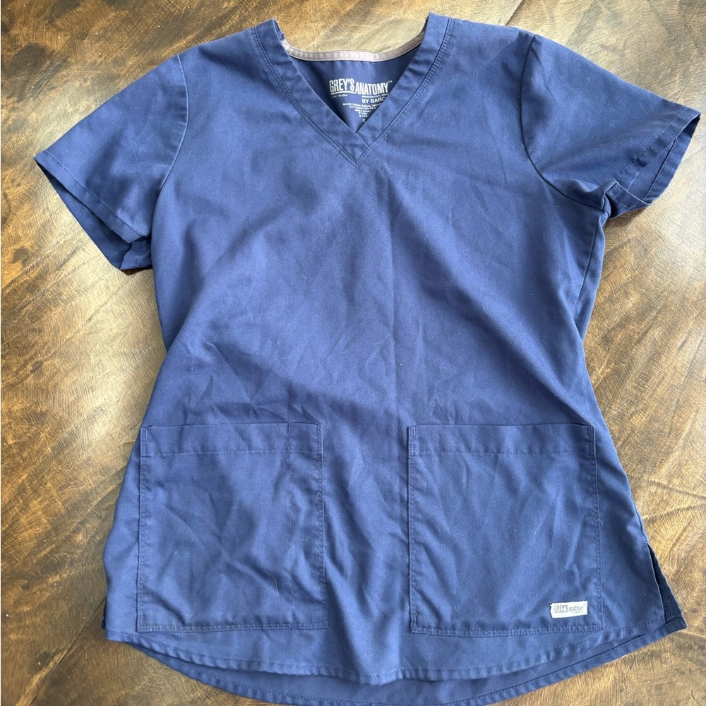 Grey's Anatomy Deep Blue Scrub Top